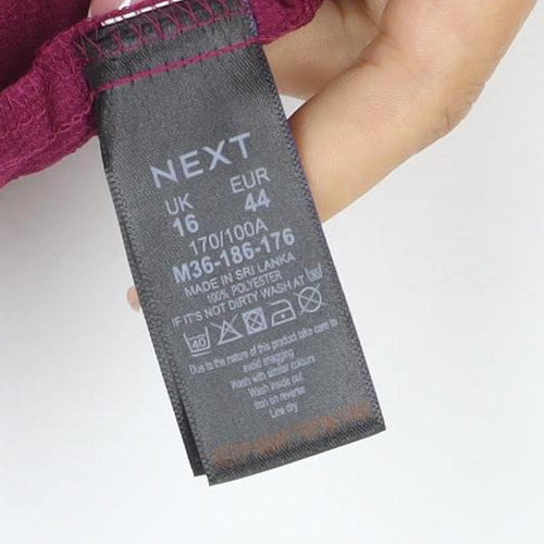 NEXT Women’s Purple UK 14 Fit & Flare Midi Ruched Dress