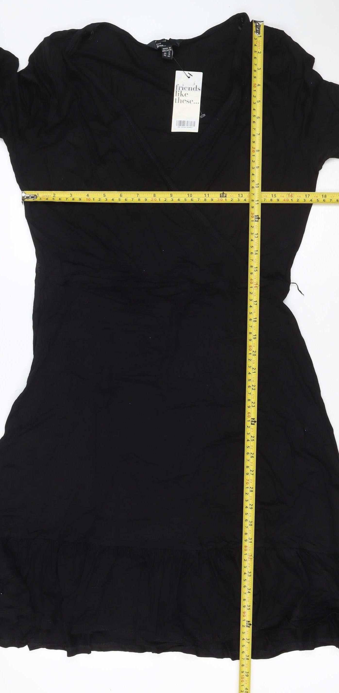 Friends Like These Women’s Black UK 14 Fit & Flare Knee Dress