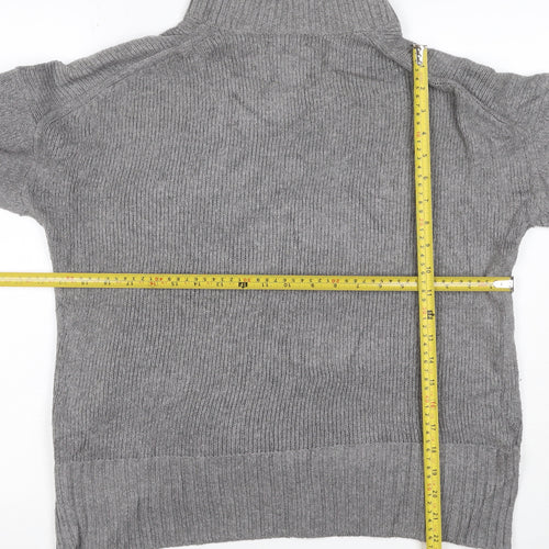 Abercrombie & Fitch Women Grey M Roll Neck Knit Pullover Jumper