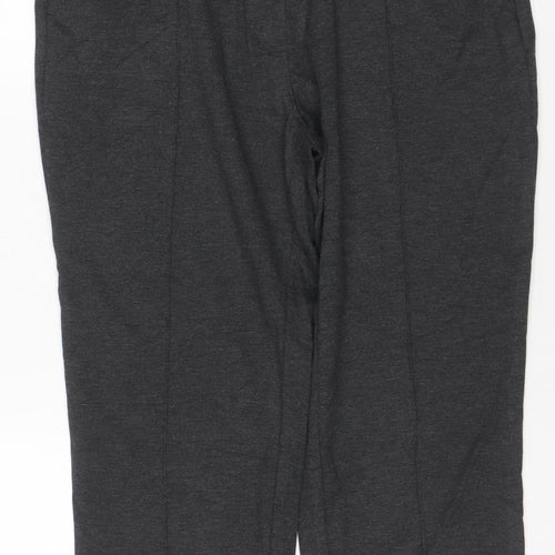 Marks and Spencer Women Grey Size 16 Stretch Straight Trousers