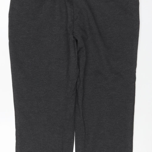 Marks and Spencer Women Grey Size 16 Stretch Straight Trousers