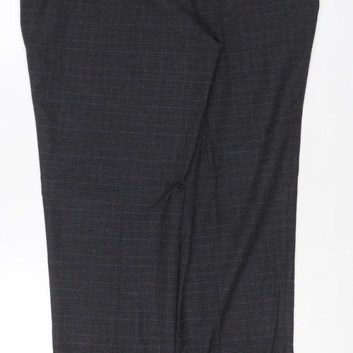 Marks & Spencer Men’s Black 36 Slim Fit Wool Blend Dress Trousers