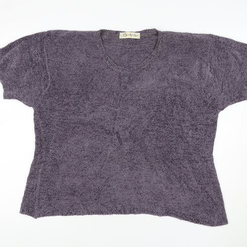 Berkertex Women Grey Size 18 Short Sleeve Dolman Knit Jumper