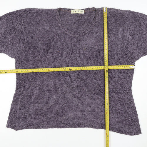 Berkertex Women Grey Size 18 Short Sleeve Dolman Knit Jumper