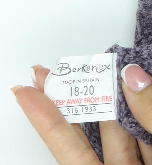 Berkertex Women Grey Size 18 Short Sleeve Dolman Knit Jumper