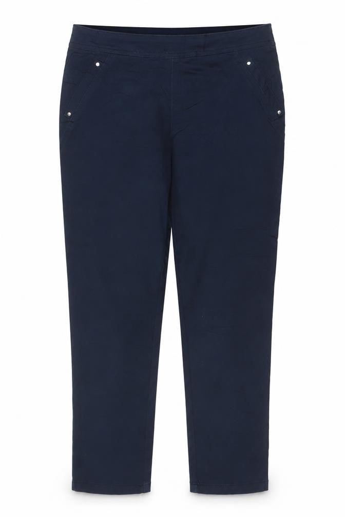 Wallis Women’s Blue UK 10 Cropped Stretch Trousers Pockets