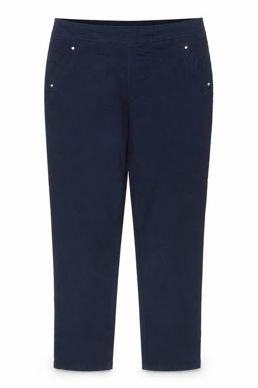 Wallis Women’s Blue UK 10 Cropped Stretch Trousers Pockets