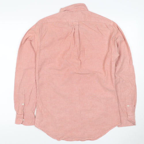 Ralph Lauren Men Pink M Slim Fit Stretch Oxford Button-Down Shirt