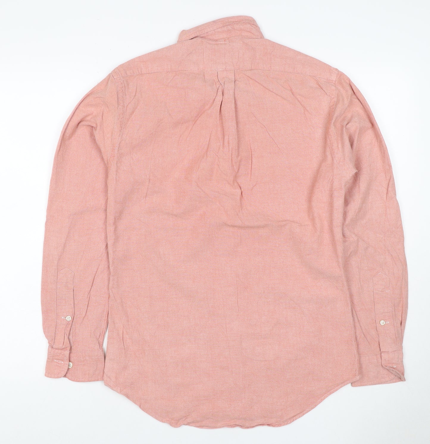 Ralph Lauren Men Pink M Slim Fit Stretch Oxford Button-Down Shirt