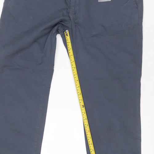 Marks & Spencer Men's Blue 40 Cotton Chino Trousers 40W 29L
