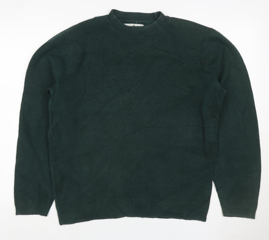 Jasper Conran Men's Green M Cotton Crew Neck Pullover Jumper