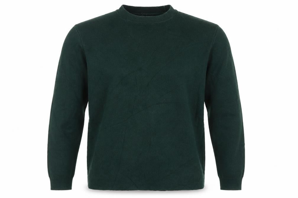 Jasper Conran Men's Green M Cotton Crew Neck Pullover Jumper