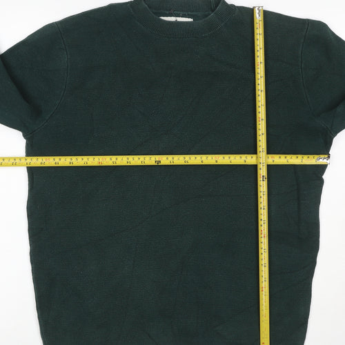 Jasper Conran Men's Green M Cotton Crew Neck Pullover Jumper