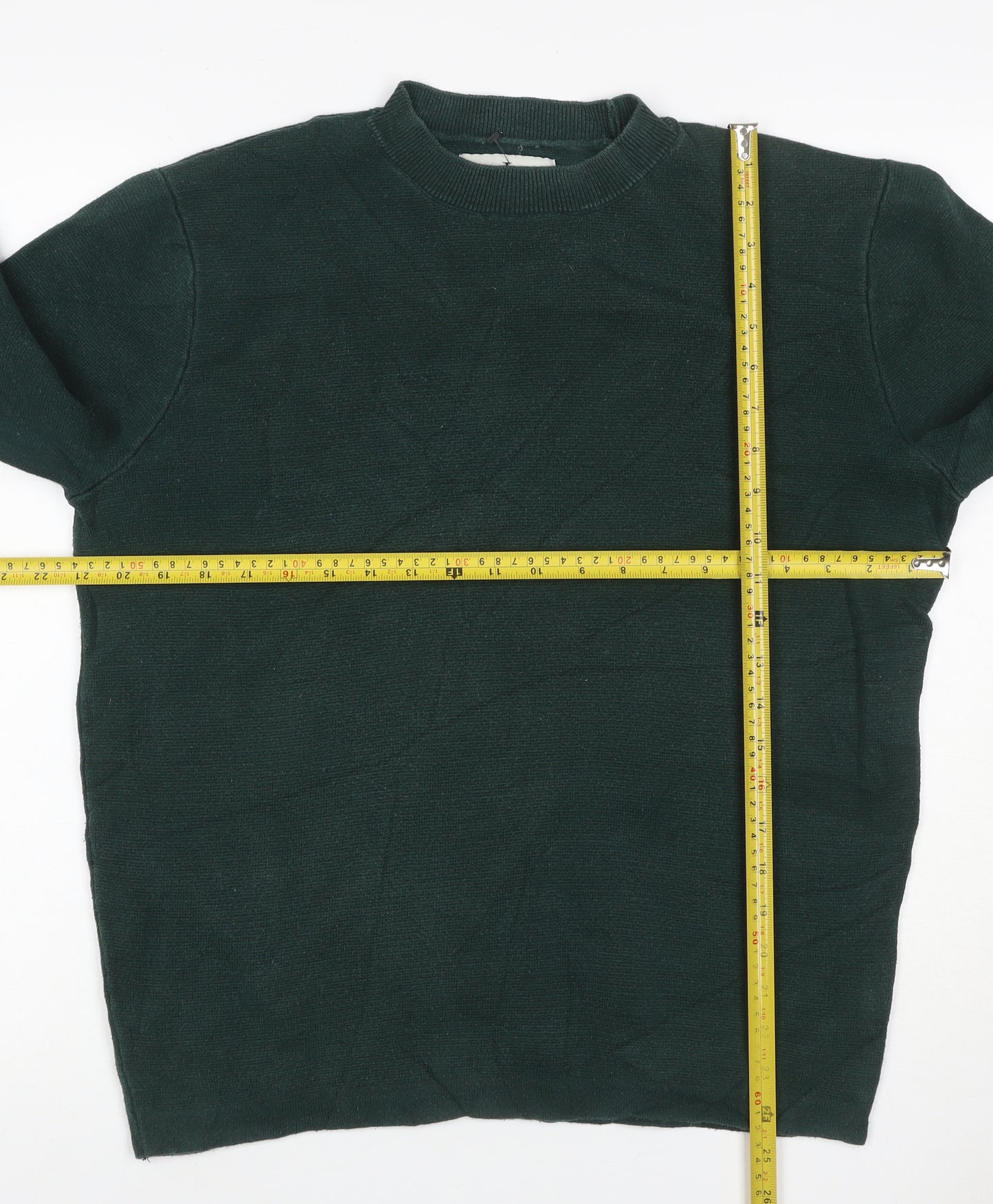 Jasper Conran Men's Green M Cotton Crew Neck Pullover Jumper