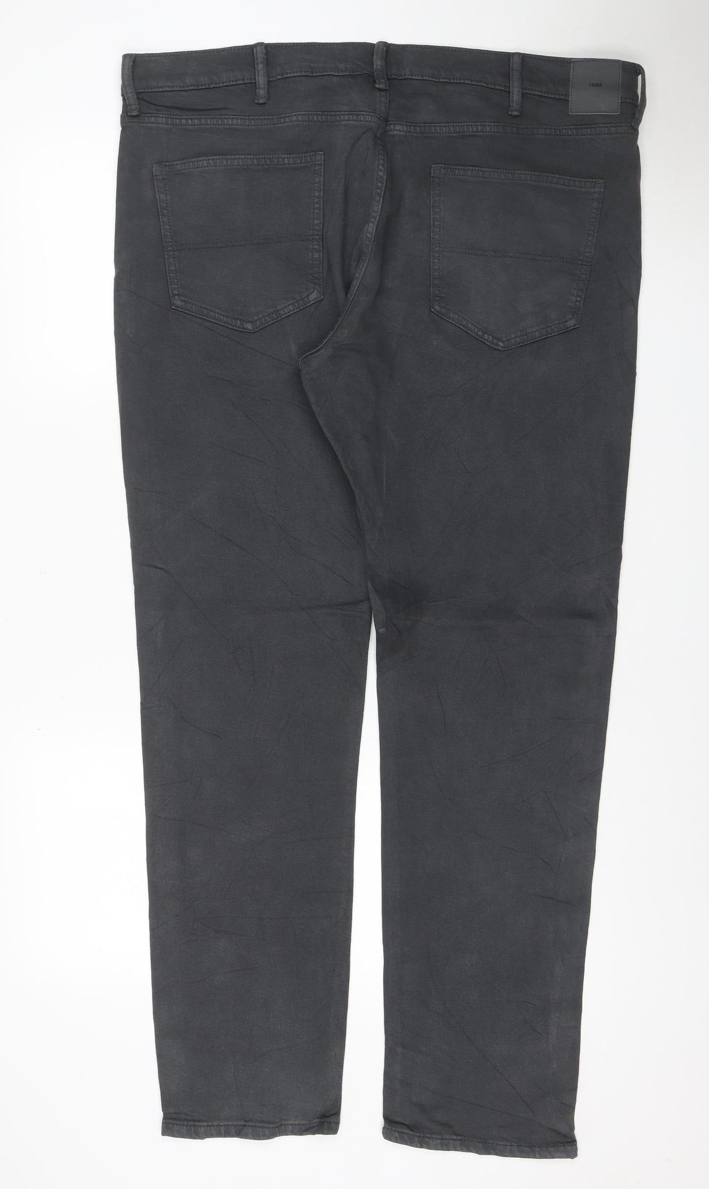 M&S Men’s Black Slim Fit 40/33 Stretch 5 Pocket Trousers