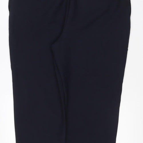 M&S Women Black Size 20 Wide Leg Belted Smart Dress Trousers