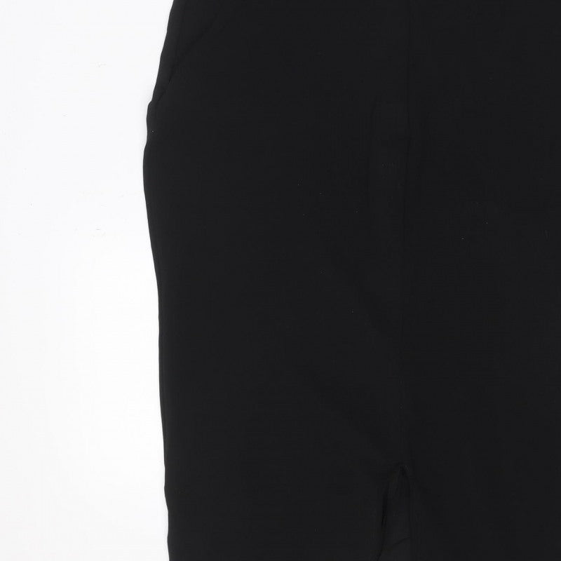 Quiz Women’s Black UK 12 Bodycon Knee Length Flared Sleeve Dress