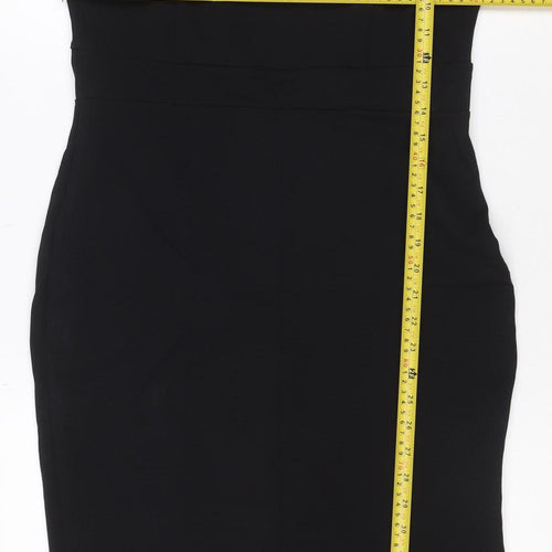 Quiz Women’s Black UK 12 Bodycon Knee Length Flared Sleeve Dress