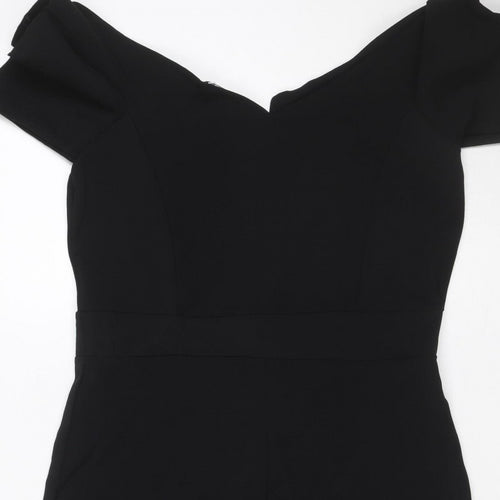 Quiz Women’s Black UK 12 Bodycon Knee Length Flared Sleeve Dress