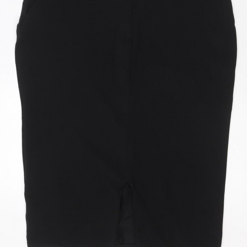 Quiz Women’s Black UK 12 Bodycon Knee Length Flared Sleeve Dress