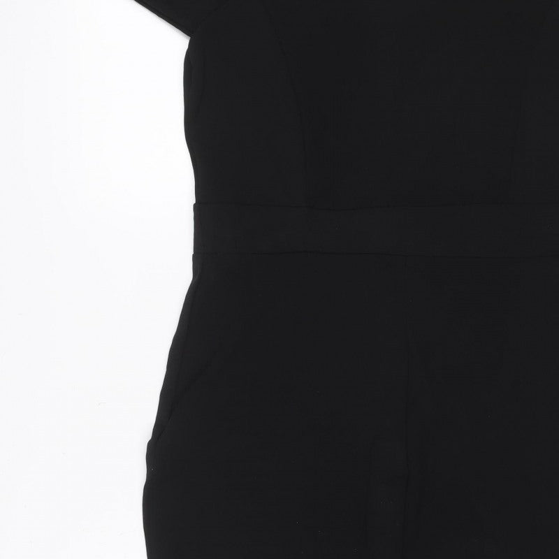 Quiz Women’s Black UK 12 Bodycon Knee Length Flared Sleeve Dress