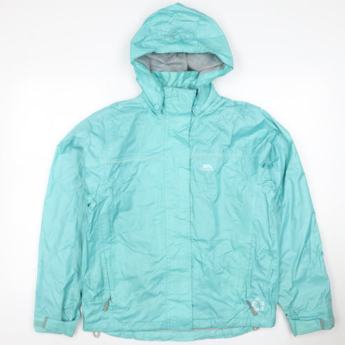 Trespass Girls Green 13-14 Years Ski Jacket Hooded Waterproof