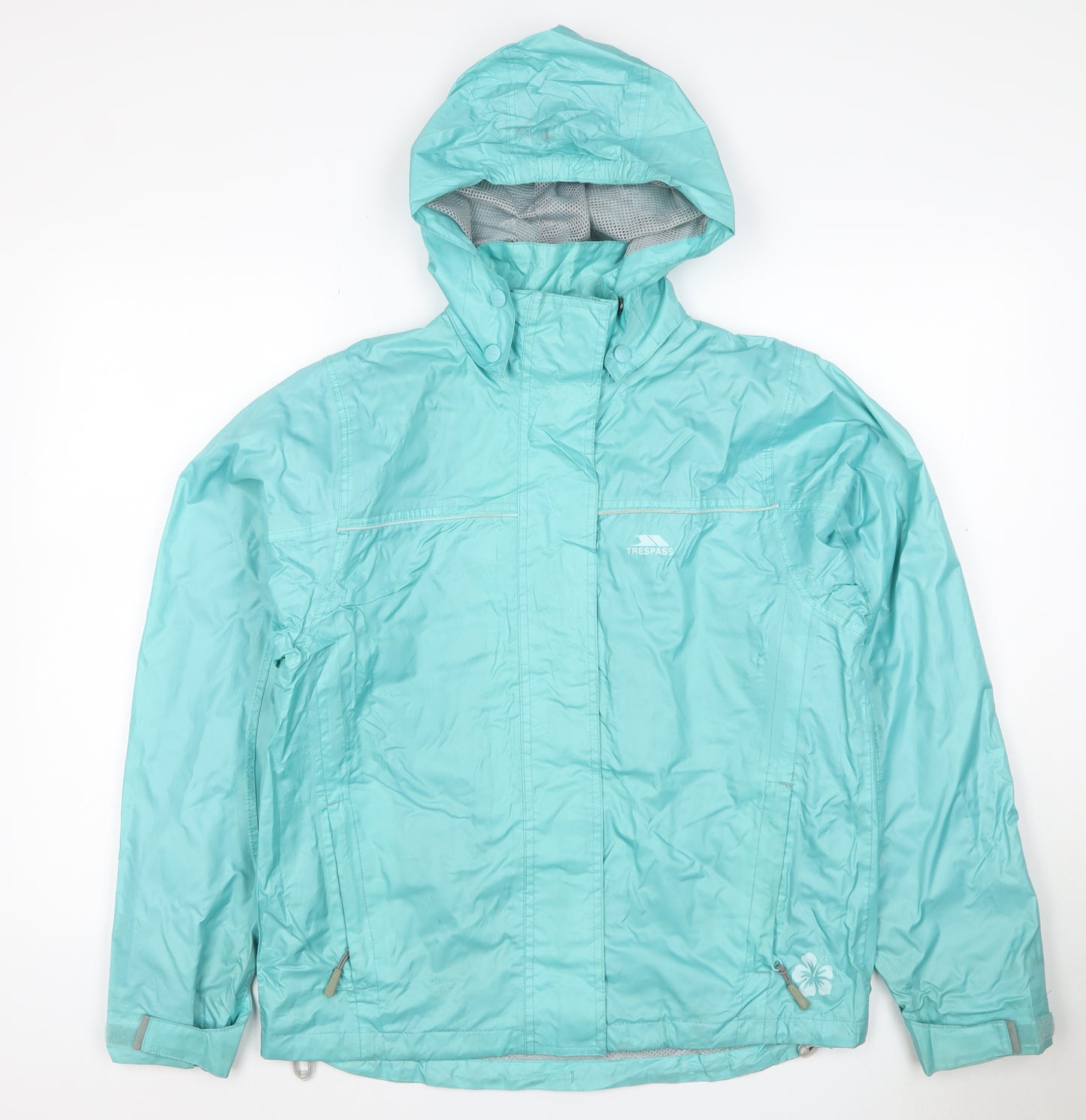 Trespass Girls Green 13-14 Years Ski Jacket Hooded Waterproof