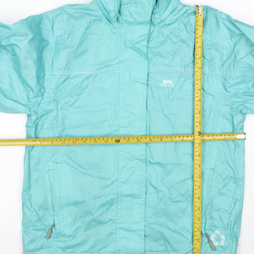 Trespass Girls Green 13-14 Years Ski Jacket Hooded Waterproof