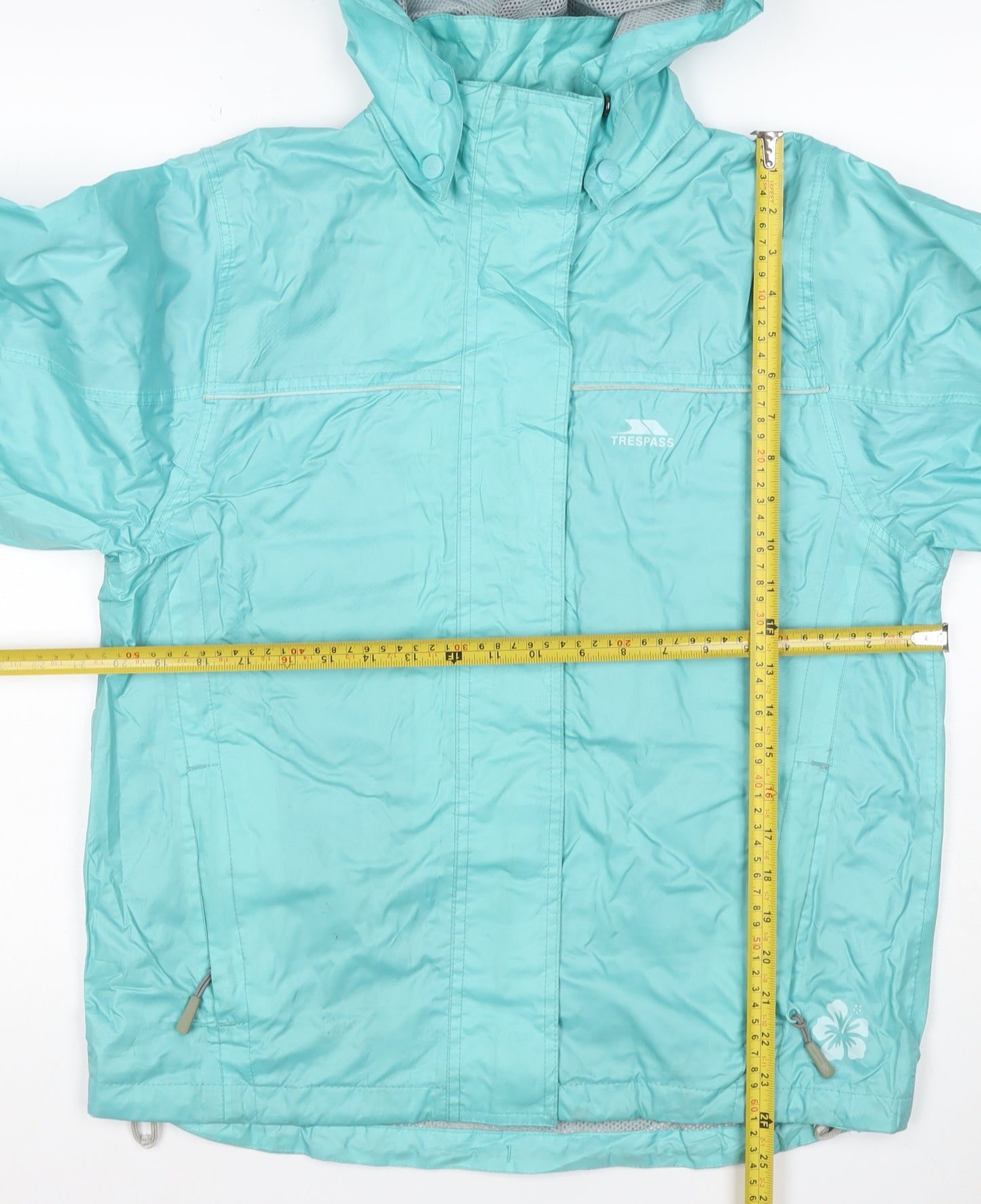 Trespass Girls Green 13-14 Years Ski Jacket Hooded Waterproof