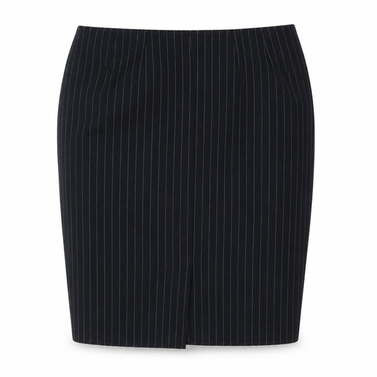 Marks & Spencer Women Navy Size 10 Pinstripe Pencil Knee Skirt
