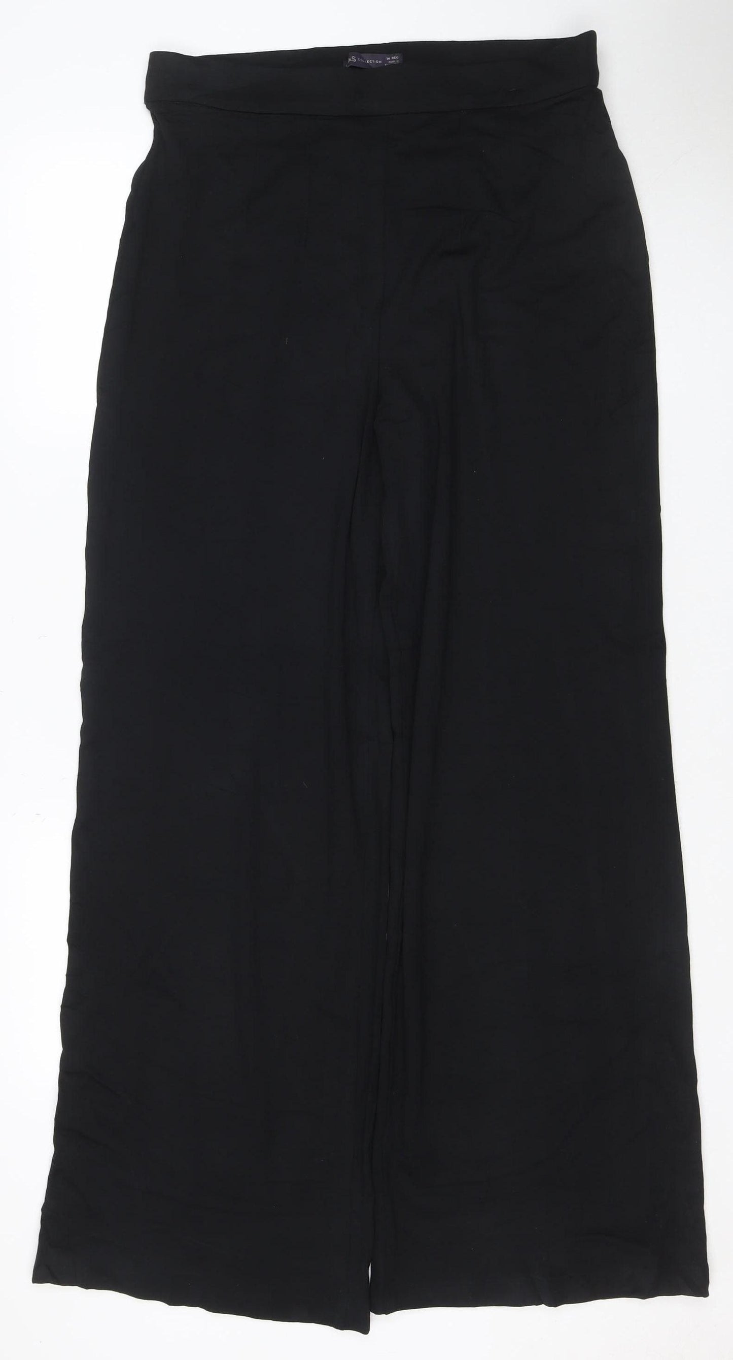 M&S Collection Women’s Black Size 14 Regular Stretch Dress Trousers