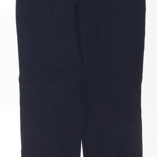 M&S Women’s Blue Size 14 Regular Straight Leg Stretch Trousers