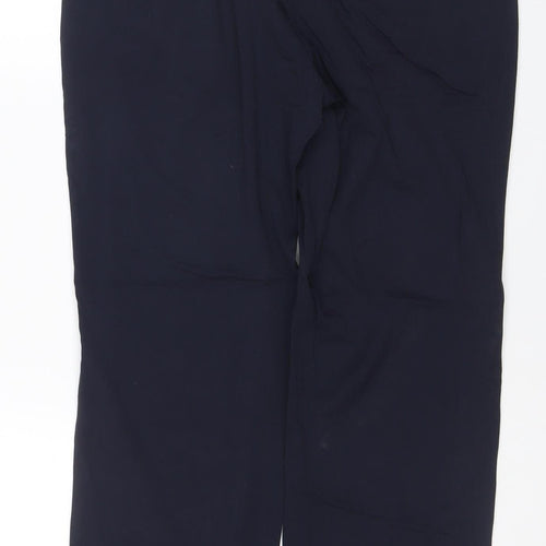 M&S Women’s Blue Size 14 Regular Straight Leg Stretch Trousers