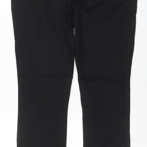 Wallis Women’s Black UK 10 Slim Straight Trousers Zip Pockets