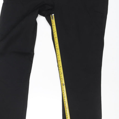 Wallis Women’s Black UK 10 Slim Straight Trousers Zip Pockets