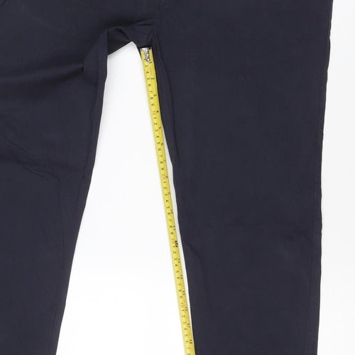 Marks & Spencer Men Blue 36/33 Skinny Fit Stretch Chino Trousers NWT