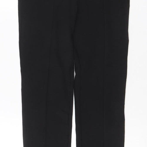 Zara Women Black UK 16 Straight Leg Tailored Dress Trousers