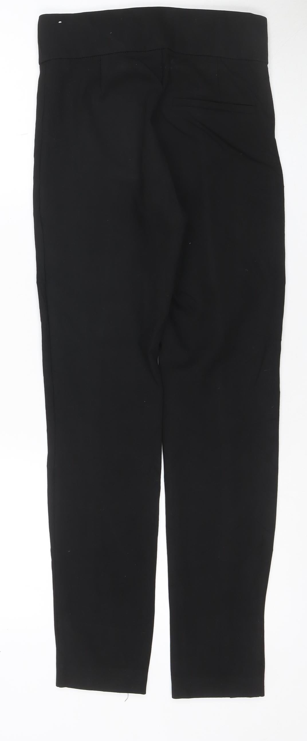 Zara Women Black UK 16 Straight Leg Tailored Dress Trousers