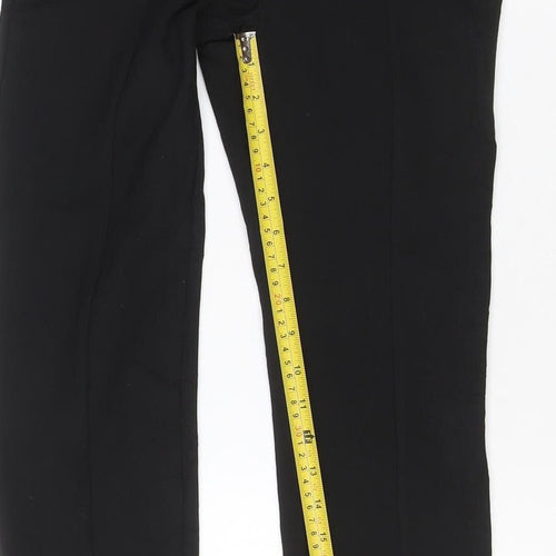 Zara Women Black UK 16 Straight Leg Tailored Dress Trousers