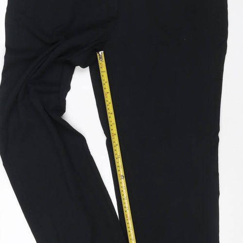 Marks and Spencer Women Black Size 18 Straight Stretch Trousers