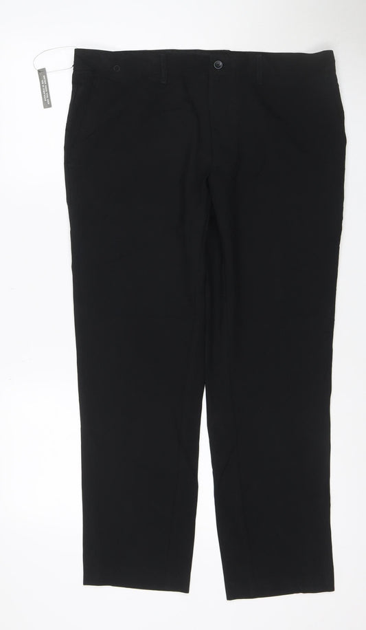 M&S Collection Women’s Black Slim Fit Dress Trousers 34W 29L