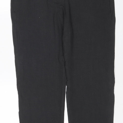 Marks & Spencer Women's Black Size 16 Regular Straight Leg Trousers