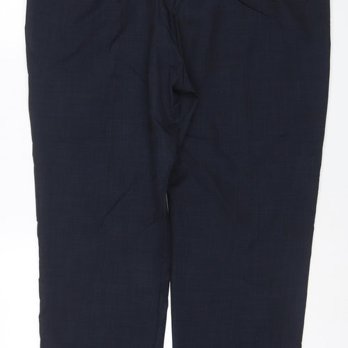 M&S Women’s Navy Blue UK 18 Tailored Straight Dress Trousers