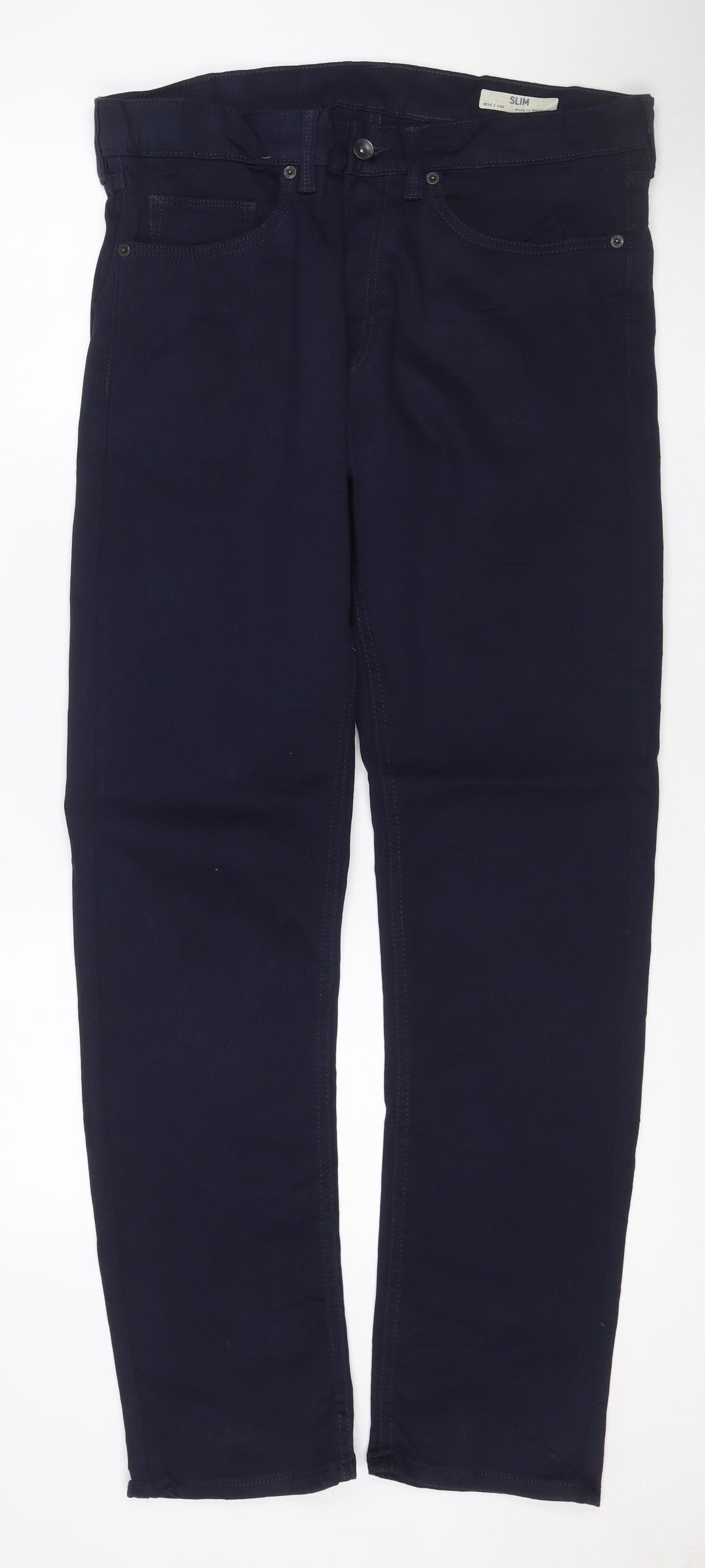 Marks and Spencer Men's Navy Slim Stretch Jeans 5-Pocket