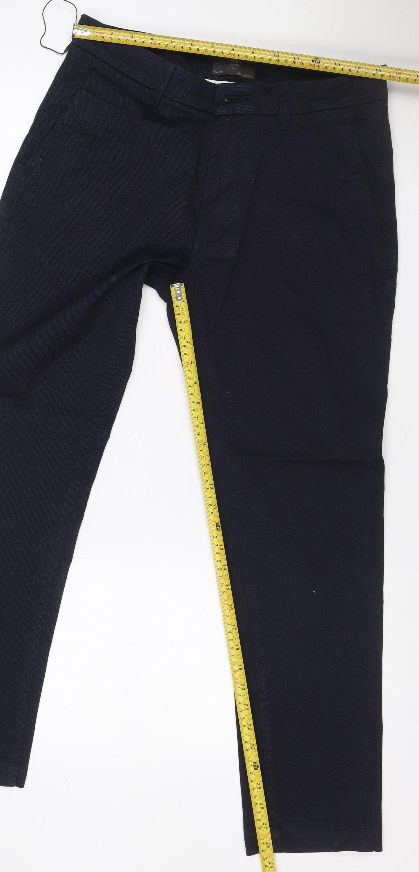 M&S Men’s Blue 32W 29L Slim Tapered Stretch Jeans