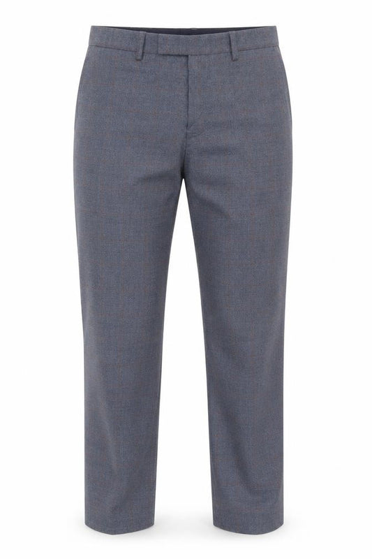 Marks & Spencer Men Blue/Grey Check Slim Fit Dress Trousers 28x31 NWT