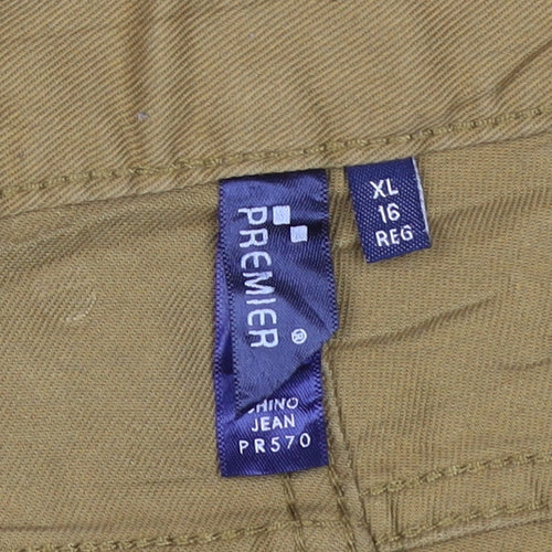 Premier Women’s Brown UK 16 Regular Straight Workwear Jeans PR570