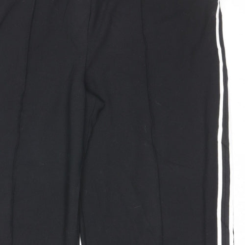 Marks & Spencer Women Black Size 20 Short Jogger Trousers Stripe Zip