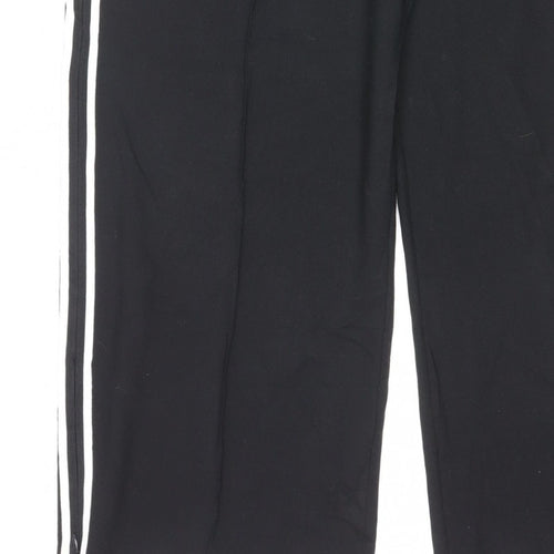 Marks & Spencer Women Black Size 20 Short Jogger Trousers Stripe Zip