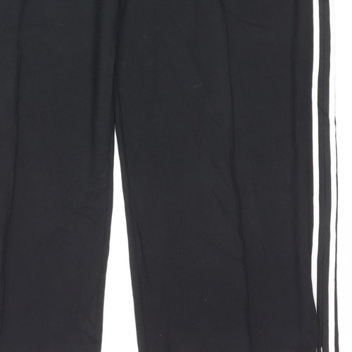 Marks & Spencer Women Black Size 20 Short Jogger Trousers Stripe Zip